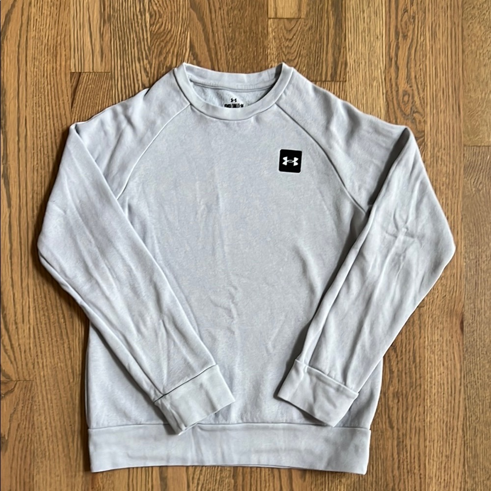 Under Armour Gray Crewneck Sweater with Ribbed Cuffs